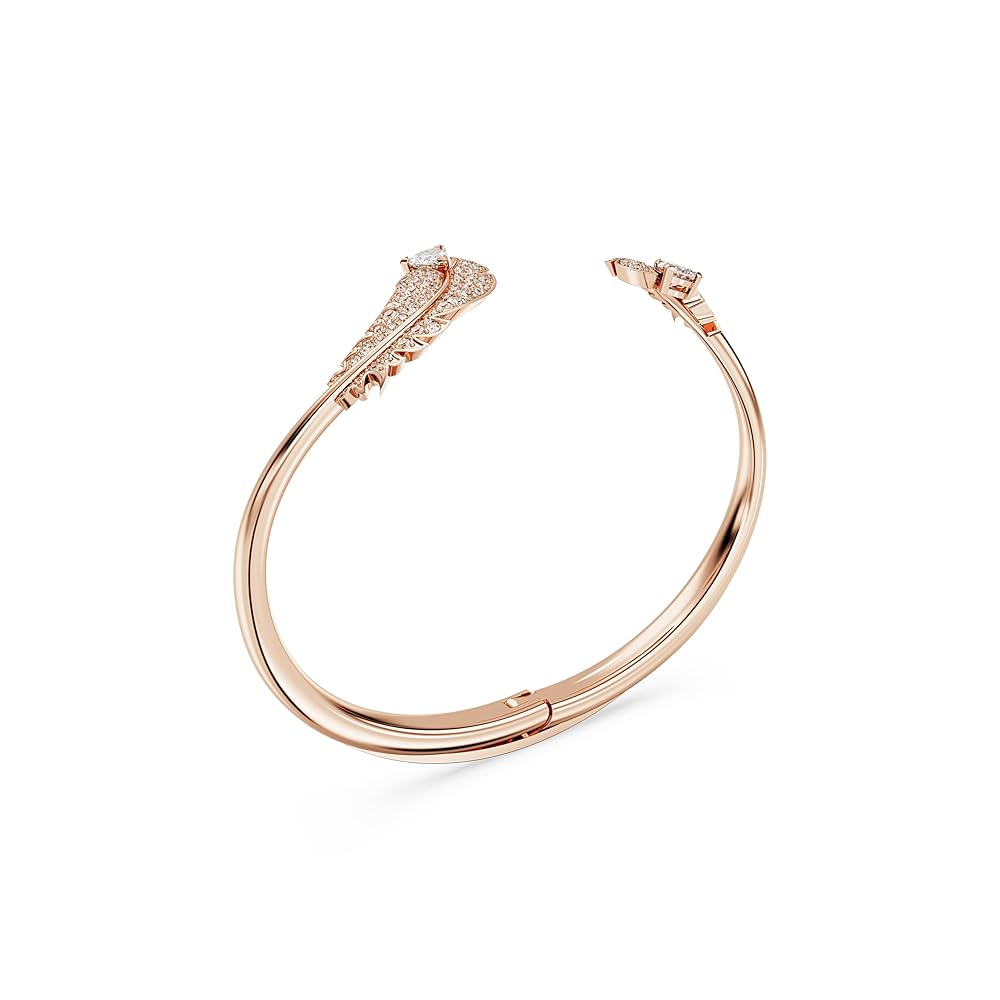 Amazon | スワロフスキー Nice Armreif、Feder、Weiß、Roségold